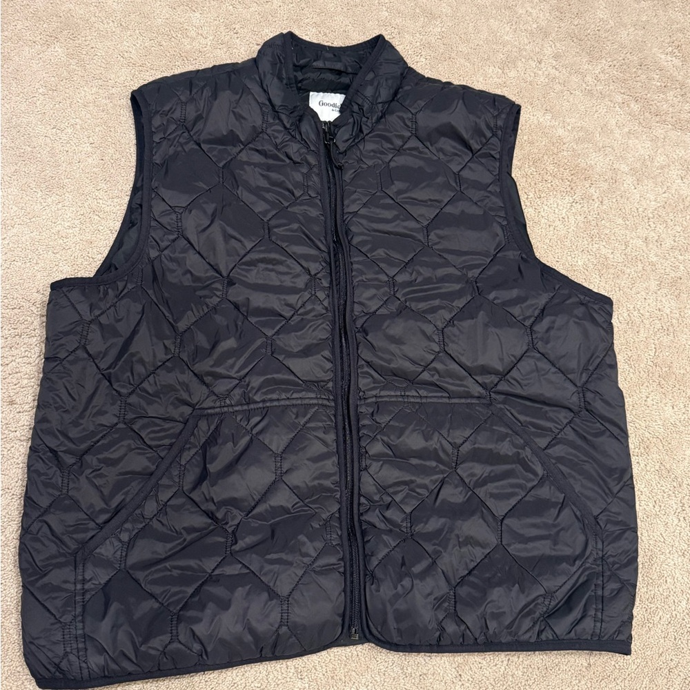 Black Quilted Vest